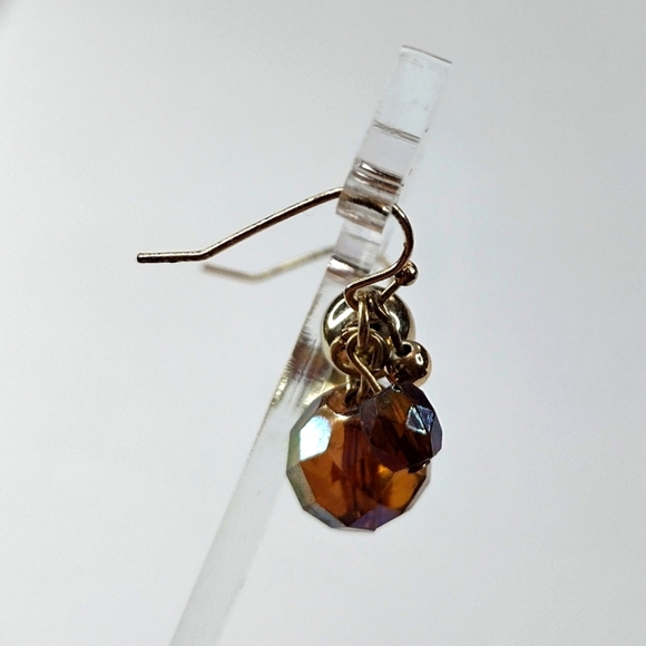 Vintage Amber Iridescent Necklace & Earring Set - Picture 15 of 16